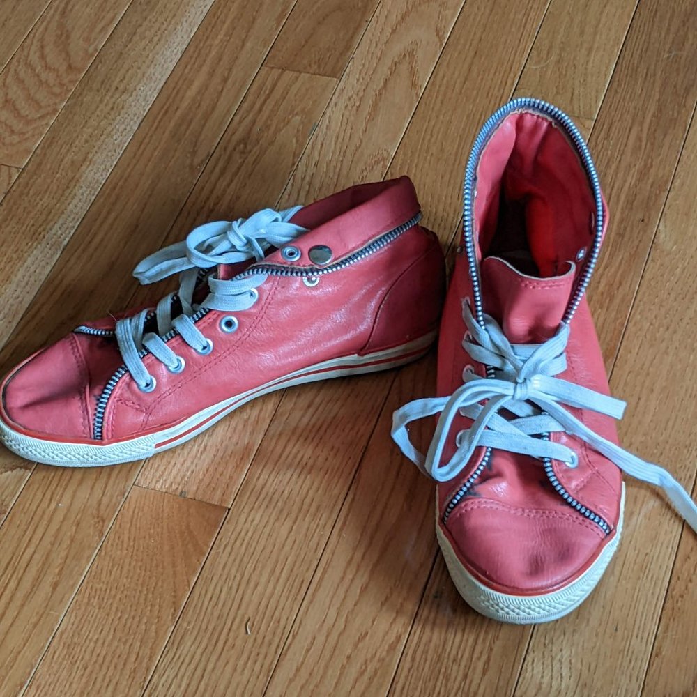Women's Red Sneakers Size 8